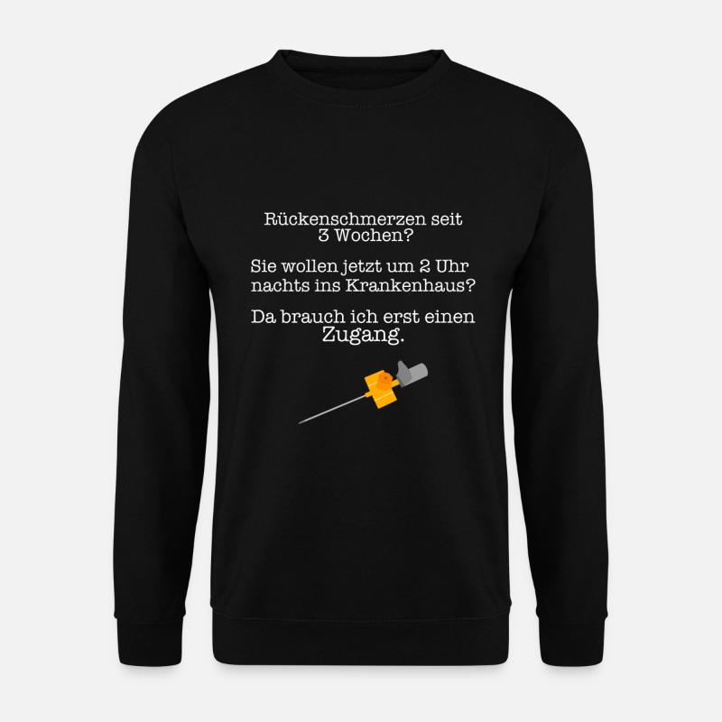 Notfallsanitäter Sprüche Rettungsdienst Sanitäter - Unisex Pullover - Schwarz
