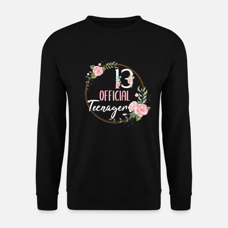 13. Geburtstag Mädchen 13 Jahre Teenager Geschenk - Unisex Pullover - Schwarz