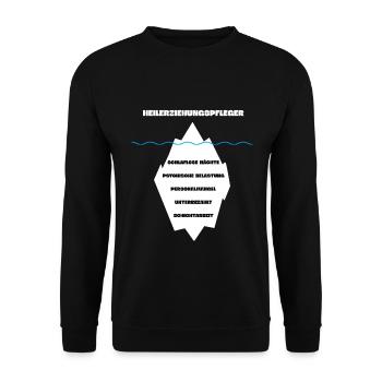 Heilerziehungspfleger HEP Eisberg - Unisex Pullover - Schwarz - Vorne - Alina (178cm) & Michal (187cm)
