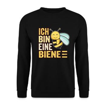 Ich bin eine Biene I Bienenkostüm - Unisex Pullover - Schwarz - Vorne - Alina (178cm) & Michal (187cm)