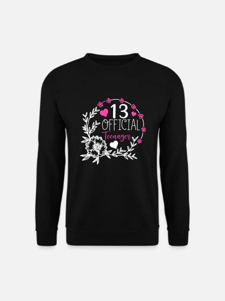 13. Geburtstag Mädchen 13 Jahre Teenager Geschenk - Unisex Pullover - Schwarz