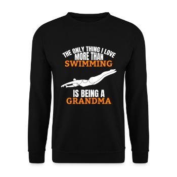 Natation grand nageur grand-mère nageuse - Sweat-shirt Unisexe - noir - Devant - Alina (178cm) & Michal (187cm)