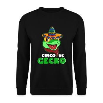 Cinco de Mayo Tag Cinco de Gecko - Unisex Sweatshirt - black - Front - Alina (178cm) & Michal (187cm)