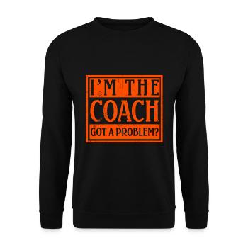 Basket-ball Je suis le coach De Got A problème ? - Sweat-shirt Unisexe - noir - Devant - Alina (178cm) & Michal (187cm)