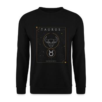 Zodiac Taurus - Unisex Sweatshirt - black - Front - Alina (178cm) & Michal (187cm)