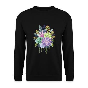 Succulentes - Sweat-shirt Unisexe - noir - Devant - Alina (178cm) & Michal (187cm)