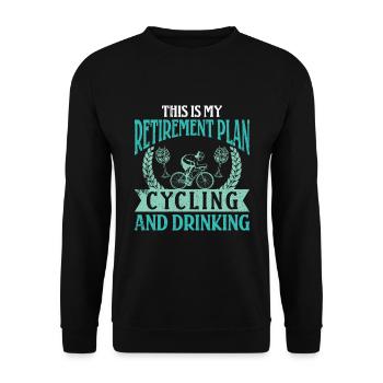 This is my Retirement Plan Drinking - Sweat-shirt Unisexe - noir - Devant - Alina (178cm) & Michal (187cm)