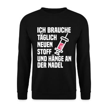 Diabetiker Insulin Diabetik - Unisex Pullover - Schwarz - Vorne - Alina (178cm) & Michal (187cm)