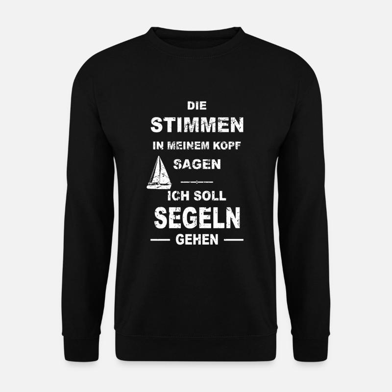 Segeln Segelboot Boot Kapitän Segelschiff Meer See - Unisex Pullover - Schwarz