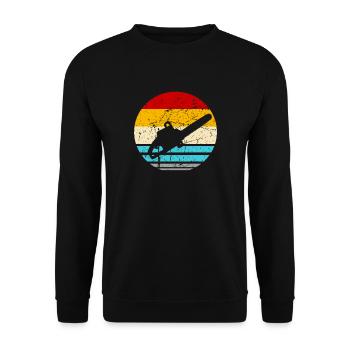 Bûcheron forestier forestier bois tronçonneuse tronçonneuse - Sweat-shirt Unisexe - noir - Devant - Alina (178cm) & Michal (187cm)