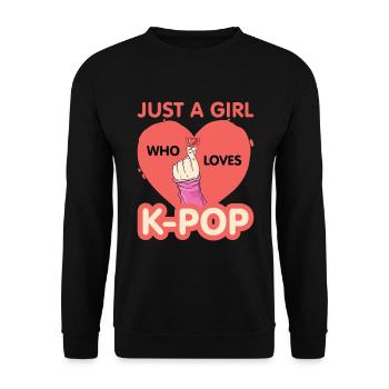 K-Pop - Unisex Pullover - Schwarz - Vorne - Alina (178cm) & Michal (187cm)