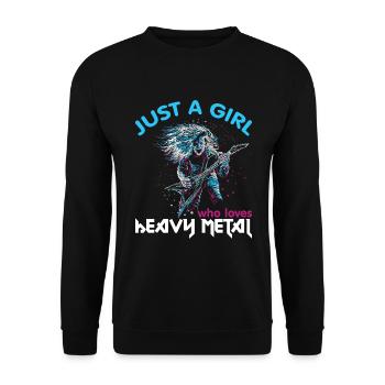 Heavy Metal fille fille metal musique de musique - Sweat-shirt Unisexe - noir - Devant - Alina (178cm) & Michal (187cm)