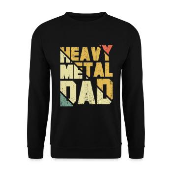 Heavy Metal Dad Vater Metal Fan Musik Rock Punk - Unisex Pullover - Schwarz - Vorne - Alina (178cm) & Michal (187cm)