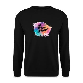 Jetski Wassersport Jetboot Strand Wasserski Sport - Unisex Pullover - Schwarz - Vorne - Alina (178cm) & Michal (187cm)