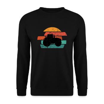 Tractor Farmer Trecker Farm Farm Farm Farm Yard - Unisex Sweatshirt - black - Front - Alina (178cm) & Michal (187cm)