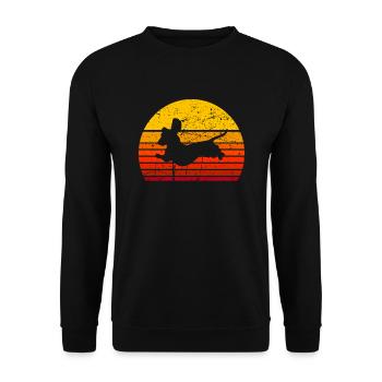 Teckel chien blaireau chien de toit poils rugueux Amour du chien - Sweat-shirt Unisexe - noir - Devant - Alina (178cm) & Michal (187cm)