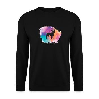 Bouledogue française Bulldog chien Frenchie Dog - Sweat-shirt Unisexe - noir - Devant - Alina (178cm) & Michal (187cm)