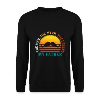 Der Mann Der Mythos Die Legende Vater - Unisex Pullover - Schwarz - Vorne - Alina (178cm) & Michal (187cm)