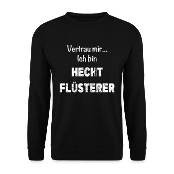 Hecht Angeln Angler Pike - Unisex Pullover - Schwarz - Vorne - Alina (178cm) & Michal (187cm)