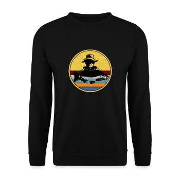 Carp Angler Carp Fishing Fish - Unisex Sweatshirt - black - Front - Alina (178cm) & Michal (187cm)