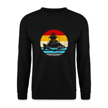 Carp Angler Carp Fishing Fish - Unisex Sweatshirt - black - Front - Alina (178cm) & Michal (187cm)