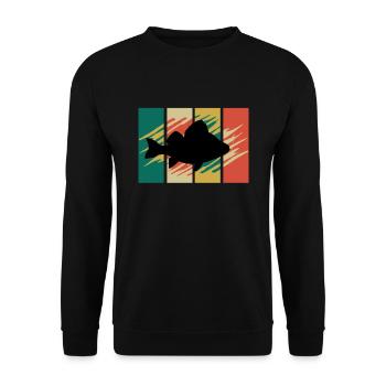Barsch Angeln Fisch Angler Barsch angeln - Unisex Pullover - Schwarz - Vorne - Alina (178cm) & Michal (187cm)