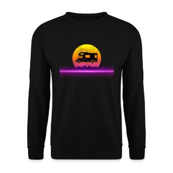 Wohnmobil Camper Camping Wohnwagen Campen - Unisex Sweatshirt - black - Front - Alina (178cm) & Michal (187cm)
