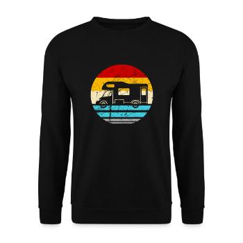 Wohnmobil Camper Camping Wohnwagen Campen - Unisex Sweatshirt - black - Front - Alina (178cm) & Michal (187cm)