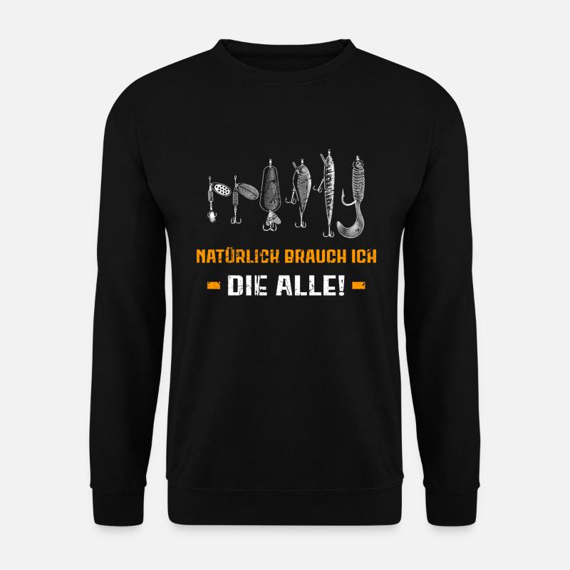 Hecht Angeln Angler Pike - Unisex Pullover - Schwarz