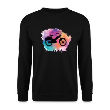 Moped Moped Moped Rider Moped Rider Mopeds Mokick - Unisex Sweatshirt - black - Front - Alina (178cm) & Michal (187cm)