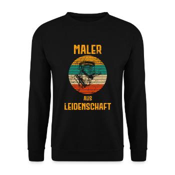 Maler und Lackierer Maler Lackierer Handwerker - Unisex Pullover - Schwarz - Vorne - Alina (178cm) & Michal (187cm)