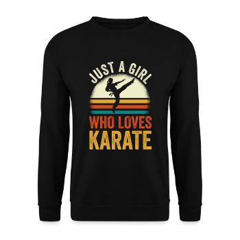 Karaté Une seule fille, Le Karaté Aime - Sweat-shirt Unisexe - noir - Devant - Alina (178cm) & Michal (187cm)