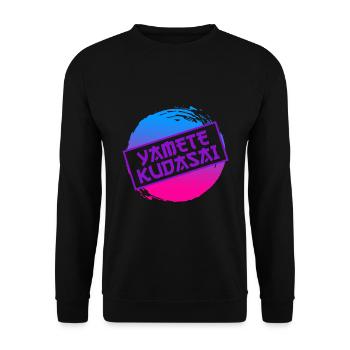 Yamete Kudasai Anime saying Anime Girl - Sweat-shirt Unisexe - noir - Devant - Alina (178cm) & Michal (187cm)