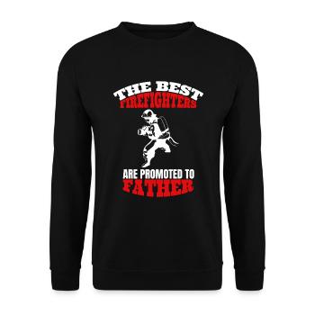Pompiers papa papa fête des pères Pompier père - Sweat-shirt Unisexe - noir - Devant - Alina (178cm) & Michal (187cm)