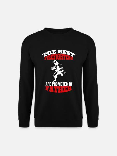 Feuerwehr Dad Papa Vatertag Feuerwehrmann Vater - Unisex Pullover - Schwarz