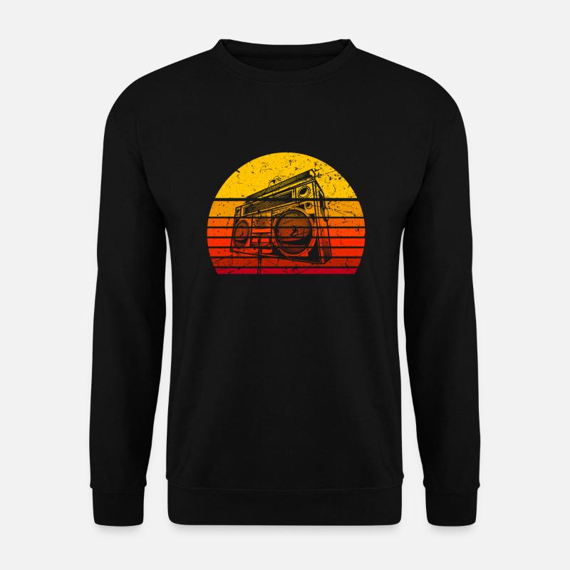 Retro Radio - Unisex Pullover - Schwarz