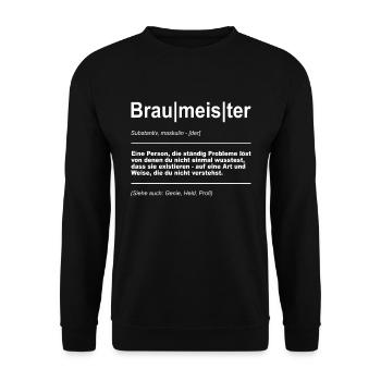 Bier selber brauen - Unisex Pullover - Schwarz - Vorne - Alina (178cm) & Michal (187cm)