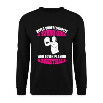 Basket-ball femme basket - Sweat-shirt Unisexe - noir - Devant - Alina (178cm) & Michal (187cm)