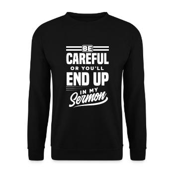 Pasteur pasteur clergé Reverend Cadeaux - Sweat-shirt Unisexe - noir - Devant - Alina (178cm) & Michal (187cm)