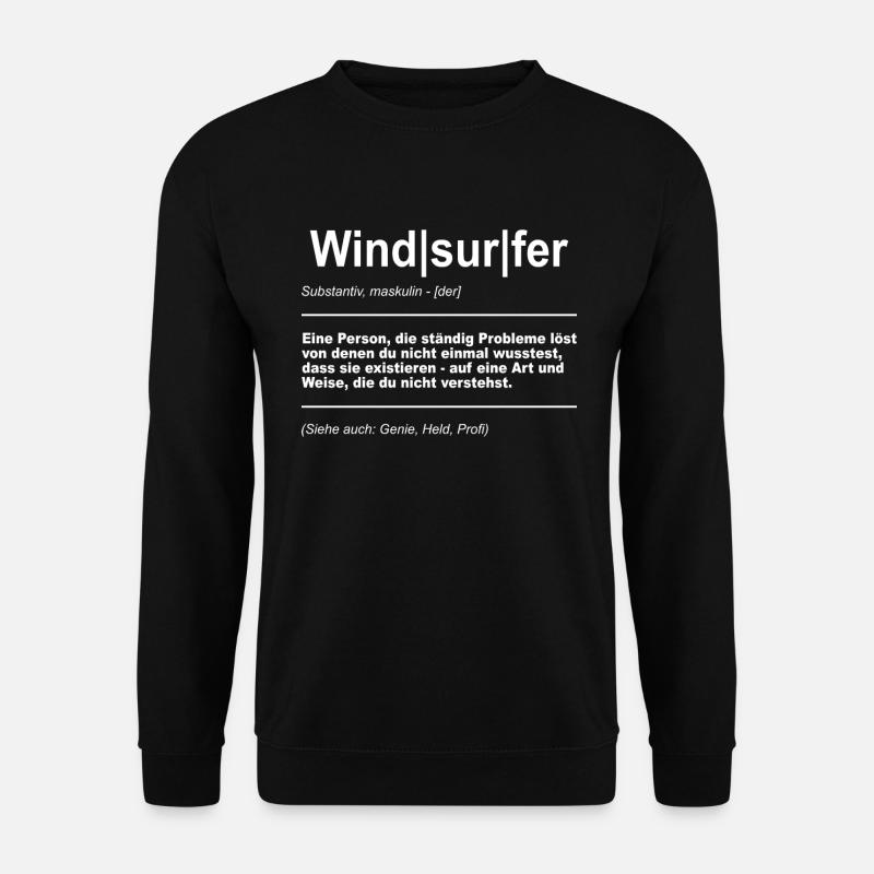 Windsurfen Windsurfer Surfen Wassersport Sommer - Unisex Pullover - Schwarz