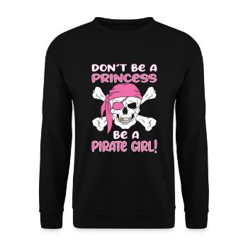 Pas de princesse pirate fille - Sweat-shirt Unisexe - noir - Devant - Alina (178cm) & Michal (187cm)