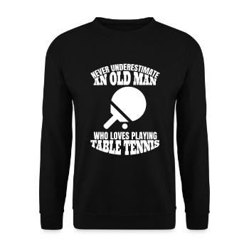 Pingpong Großvater Tischtennis Opa Spruch Outfit - Sweat-shirt Unisexe - noir - Devant - Alina (178cm) & Michal (187cm)