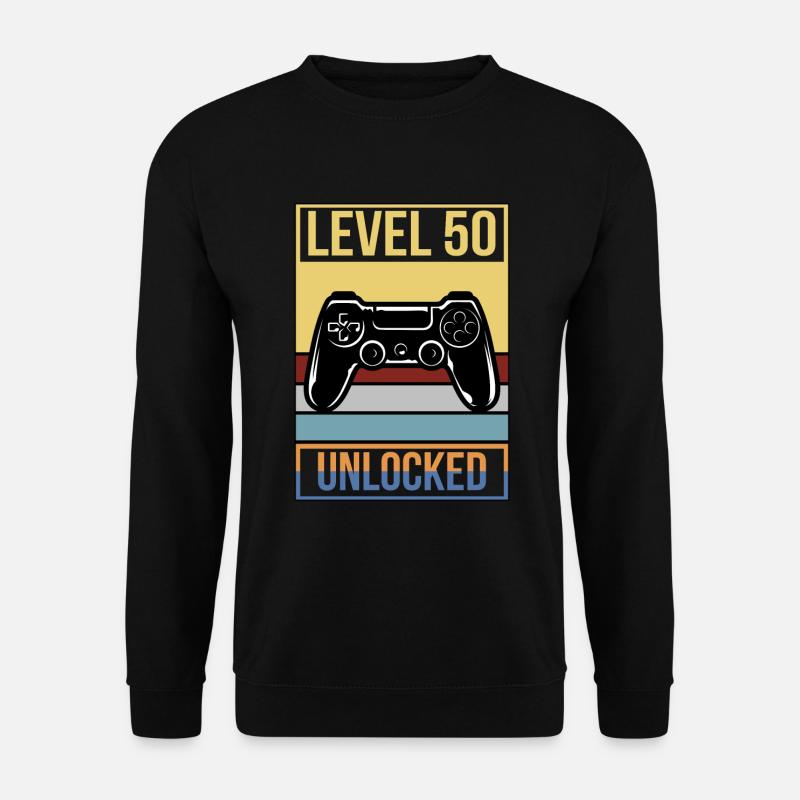 50. Geburtstag Birthday 1971 Gaming Level 50 - Unisex Pullover - Schwarz