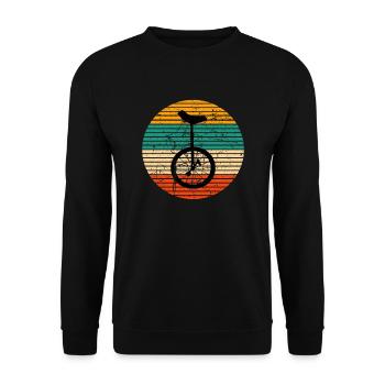 Monocycle Vélo Unicycliste Monocycle Conduite Monocycle - Sweat-shirt Unisexe - noir - Devant - Alina (178cm) & Michal (187cm)
