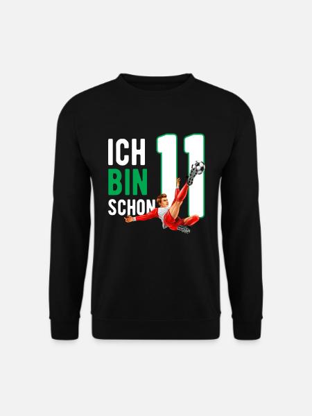 11. Geburtstag 11 Jahre Fußball Fußballspieler - Unisex Pullover - Schwarz