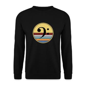 Musicien de musique clé de fa - Sweat-shirt Unisexe - noir - Devant - Alina (178cm) & Michal (187cm)
