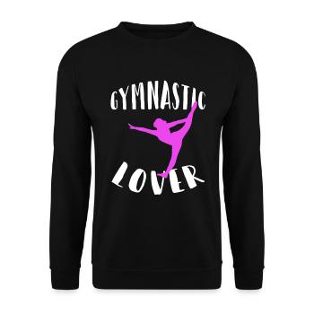 Exercice au sol de gymnastique d'appareil de gymnastique de gymnastique de club de gymnastique - Sweat-shirt Unisexe - noir - Devant - Alina (178cm) & Michal (187cm)