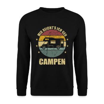 Wohnmobil Schönster Mir reichts ich geh campen - Unisex Pullover - Schwarz - Vorne - Alina (178cm) & Michal (187cm)