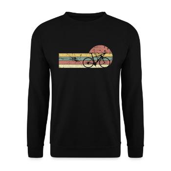 Gravelbike Gravel Rennrad Fahrrad - Unisex Pullover - Schwarz - Vorne - Alina (178cm) & Michal (187cm)