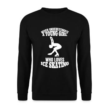 Figure skating girls figure skating ice skating - Unisex Sweatshirt - black - Front - Alina (178cm) & Michal (187cm)